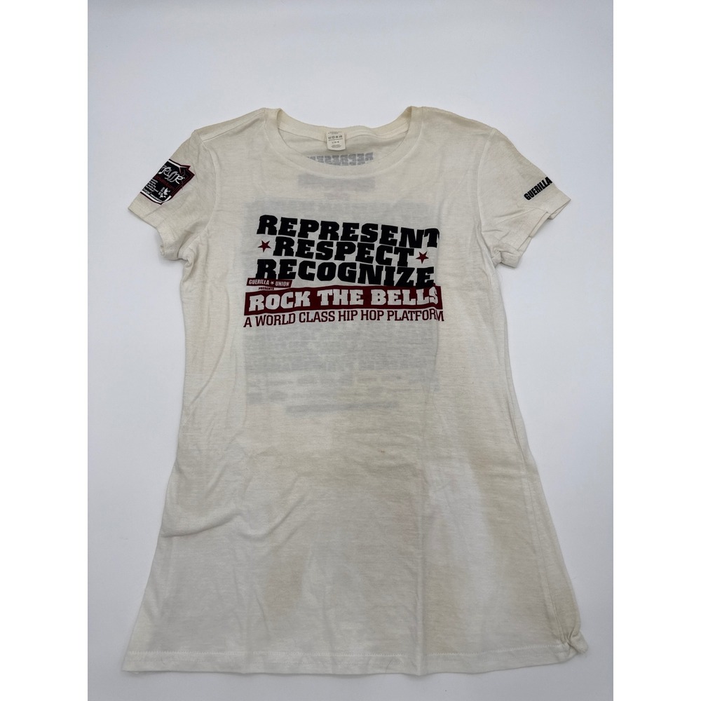 Vintage Rock The Bells 2009 Hip Hop Festival Graphic T-Shirt Cream Large